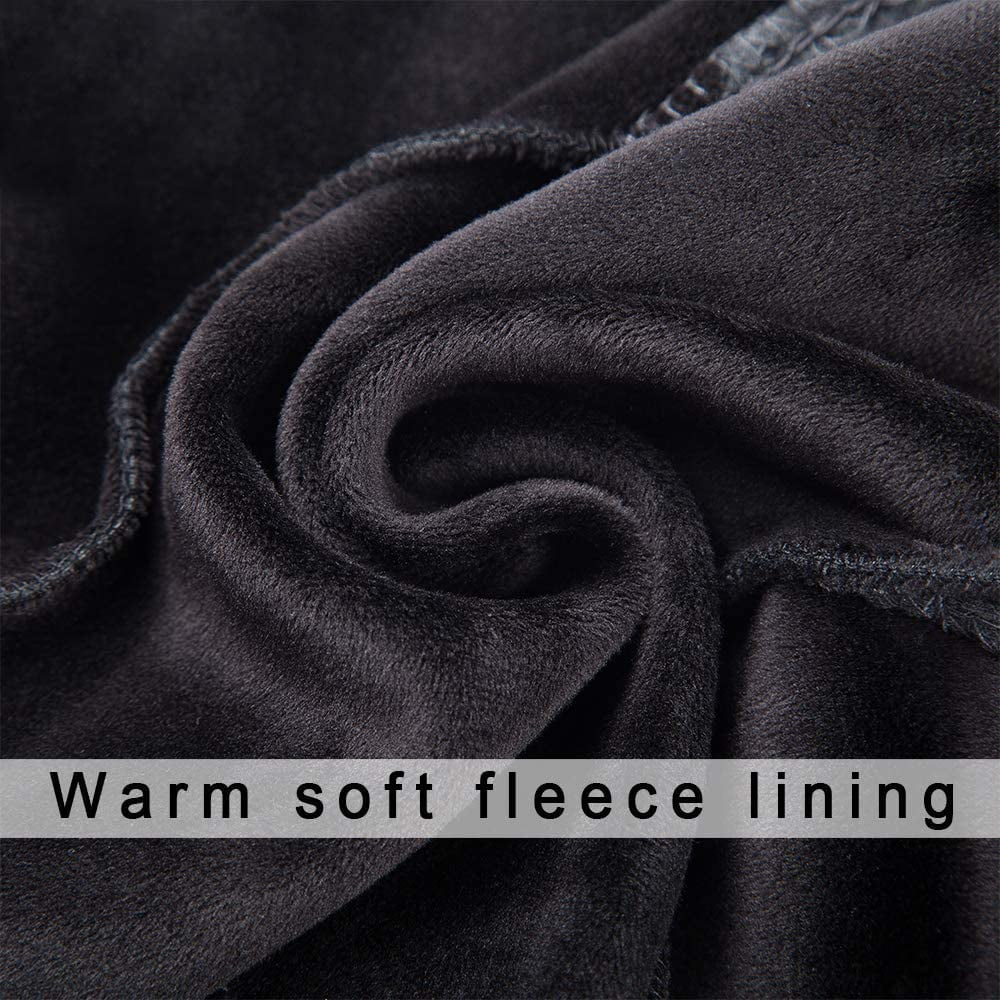 2 Pcs Unisex Warm Fleece Windproof Balaclava for Men and Women, Black and White