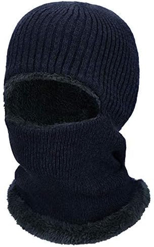 Balaclava Knitted Warmer Windproof Hat Covering Face for Men Women Fleece Outdoor Sports